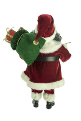 18" Red and White Cloth African Santa Figurine
