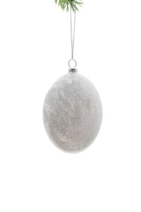 5.25" Hanging Silver Glass Printed Pendant with Snowman Print