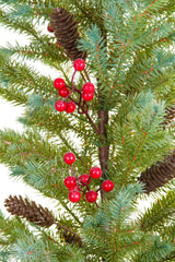 48" Green Pvc Christmas Trees with Silver Planter