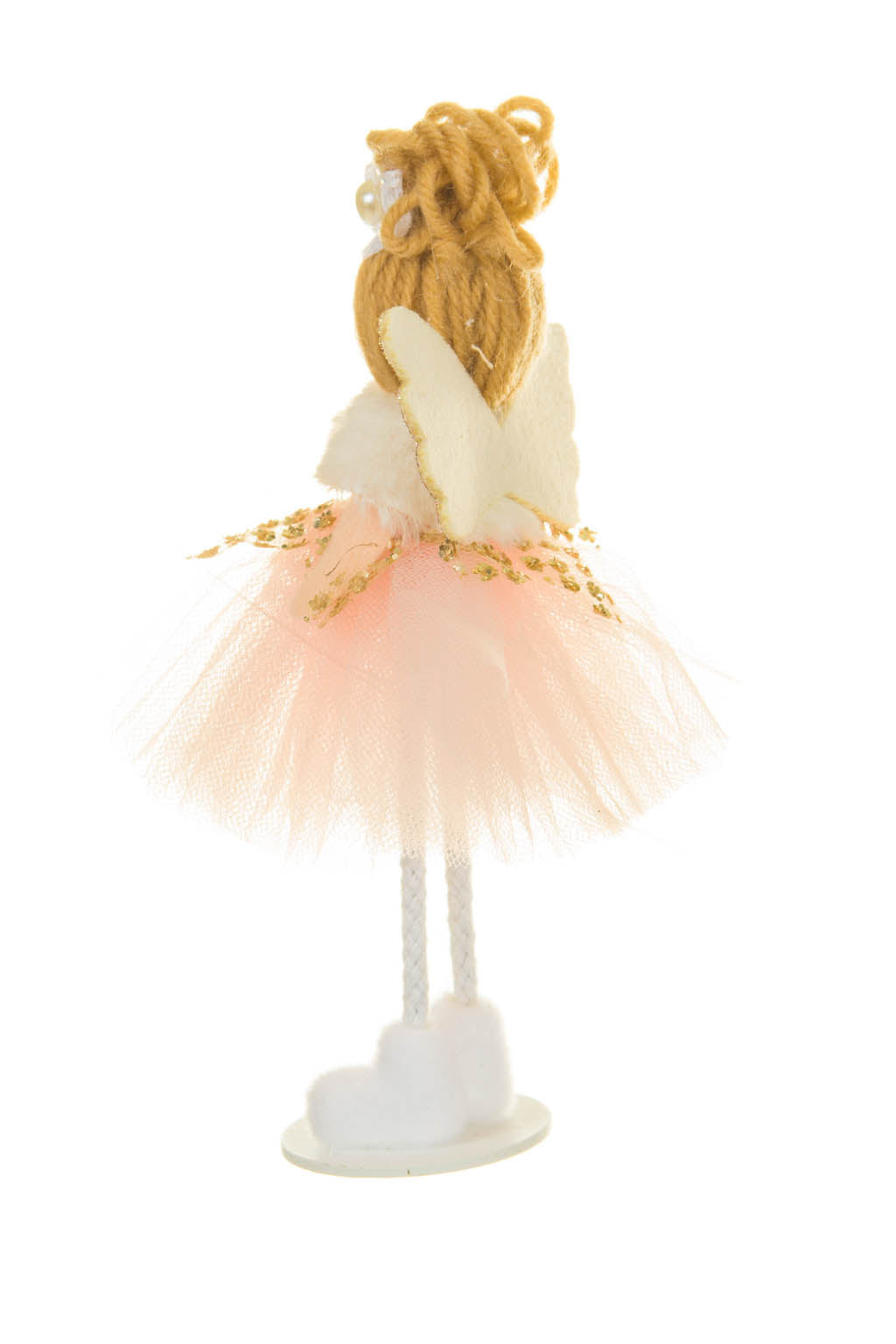 7" Hangable Baby Pink Cloth Ballerina Girl Doll with Up-Do
