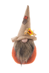 10.2" Beige and Orange Cloth Round Gnome
