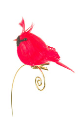 7" Pudgy Clip-On Red Foam Cardinal Ornament