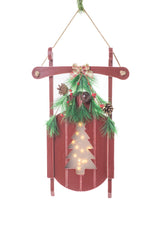 Hanging Red Light-Up LED Sled