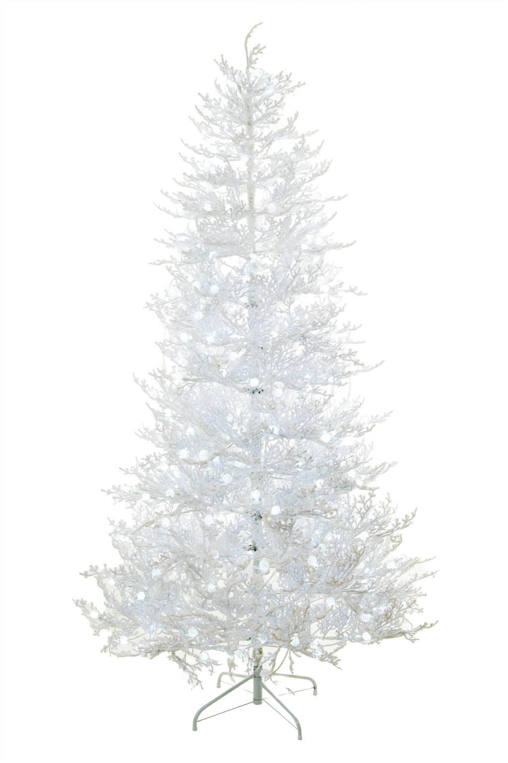84" Flocked White Pvc Color Change LED Christmas Tree