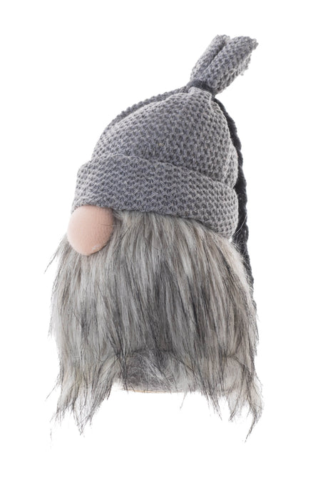 7.9" Sitting Gray Cloth Beanie Gnome