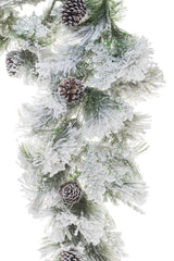 72" Flocked White Pvc Garland