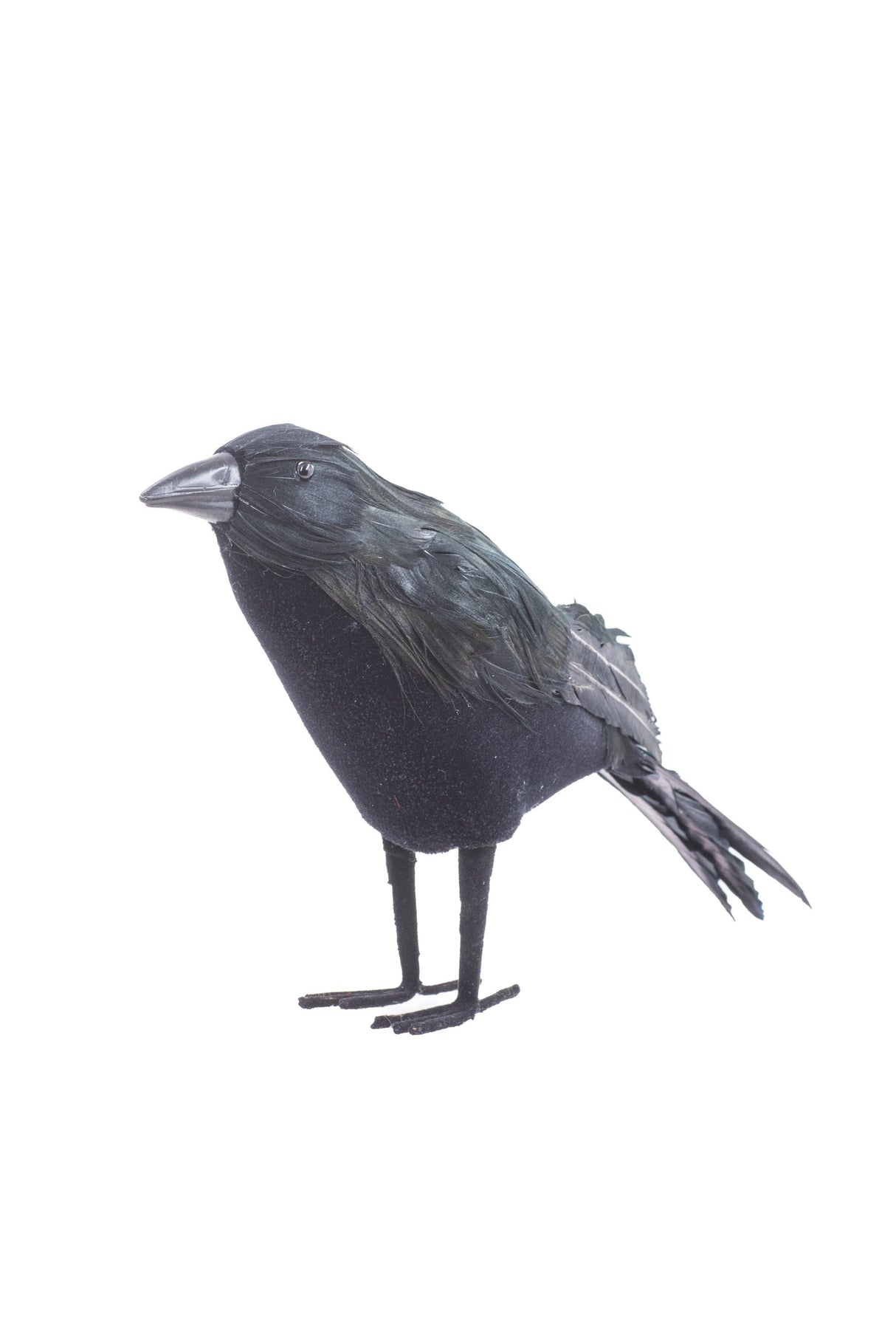 8" Black Plastic Crow Figurine