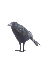 8" Black Plastic Crow Figurine