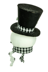White Snowman Head Tree Topper