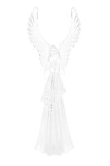 11.25" Clear Plastic Angel Color Change LED Figure