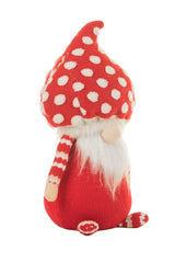 16" Spotted Red and White Cotton Relaxed Gnome with Cloudy Hat